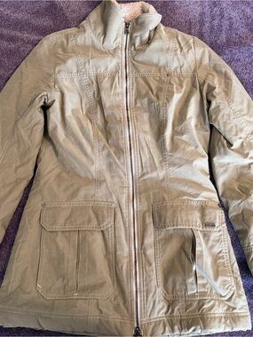 Guess Green Sherpa-Lined Zip Jacket